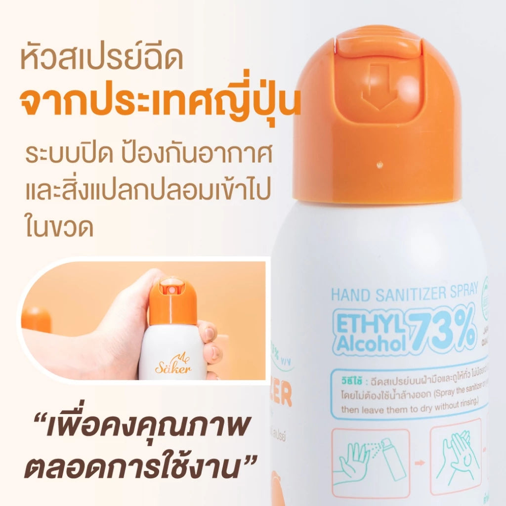 Säker Hand Sanitizer Spray สเปรย์แอลกอฮอล์จากพืชธรรมชาติ